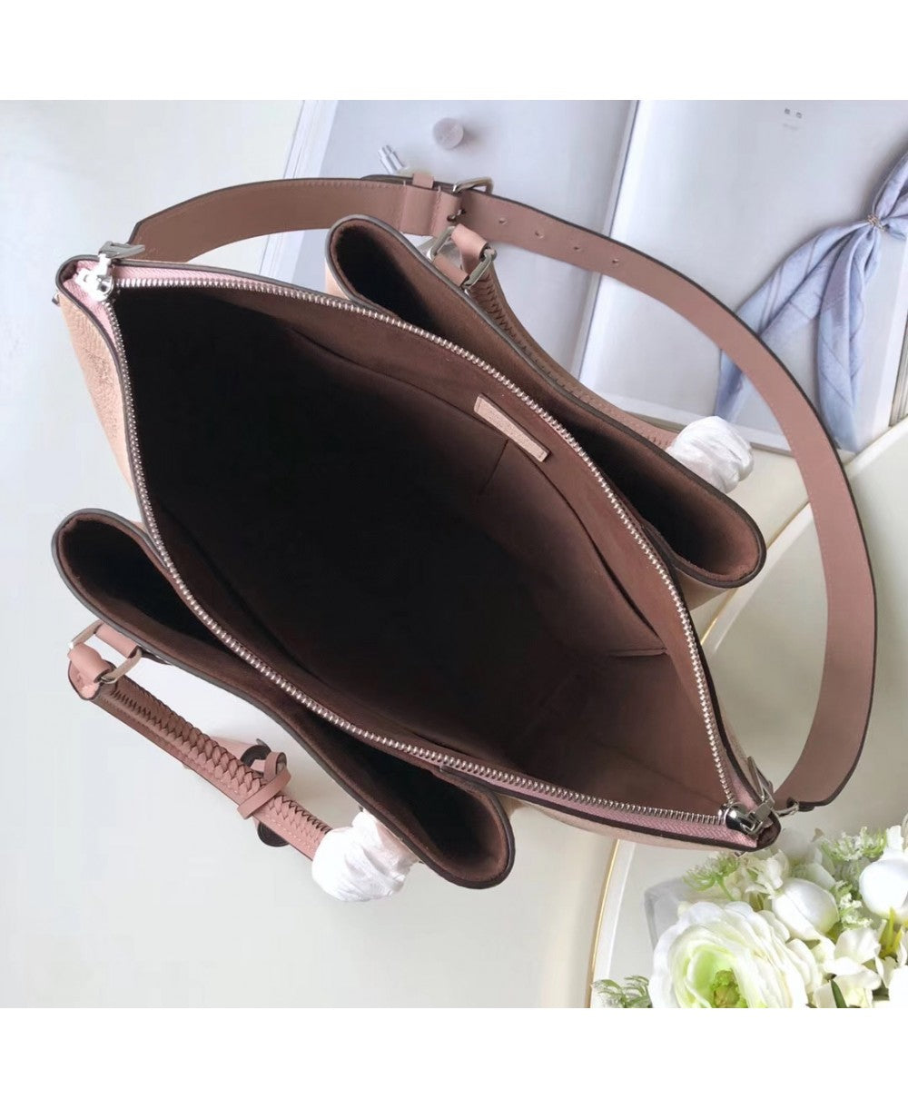 LV Borsa Haumea in Pelle Traforata Mahina - Rosa Magnolia