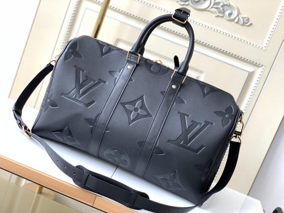Louis Vuitton top chip dinamico hardware semi-acciaio originale M45532 Borsa da viaggio Keepall BANDOULIÈRE 45