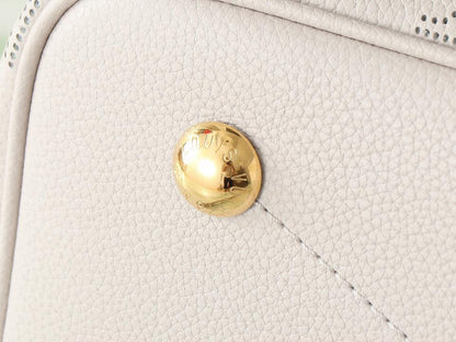 Louis Vuitton top  borsa shopping media in pelle bianca piena Borsa tote media Blossom (FCC4)