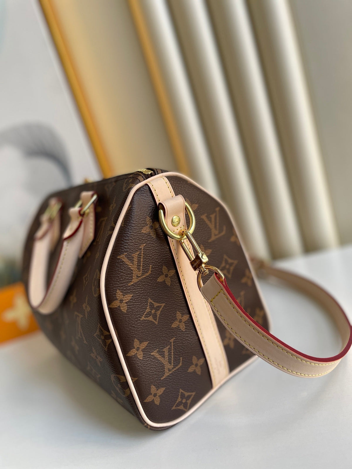 Borsa Speedy Bandoulière 25 - Tela Damier Azur