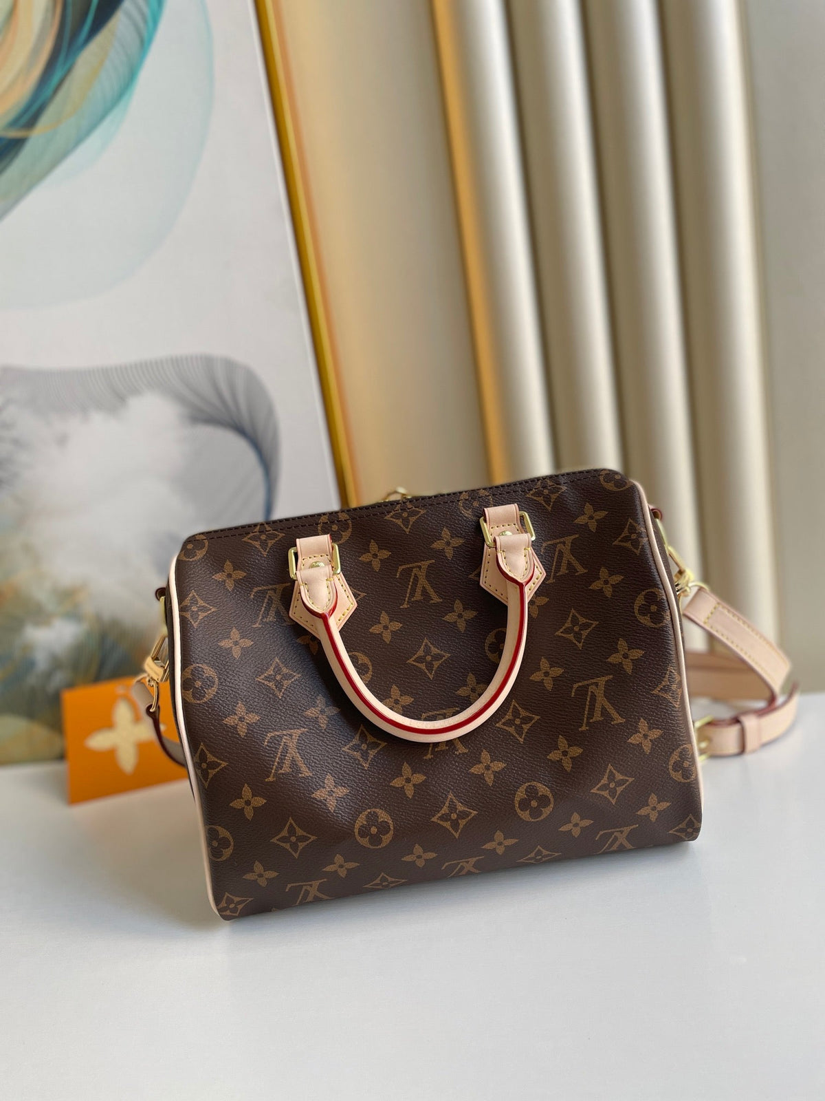 Borsa Speedy Bandoulière 25 - Tela Damier Azur