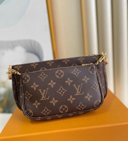 Multi Pochette Accessoires - Tela Monogram Blu elettrico