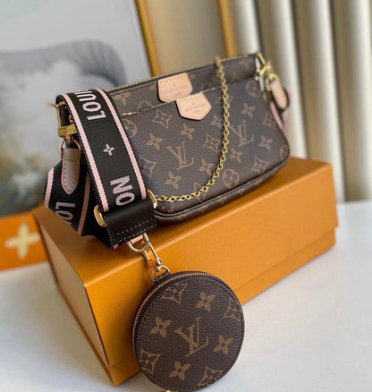 LV Multi Pochette Accessoires in Tela Monogram  Verde Kaki