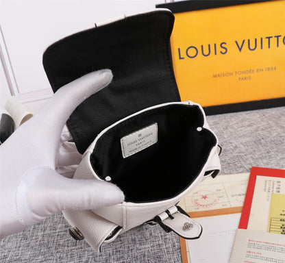 LV Zaino Mini in Pelle Bianco