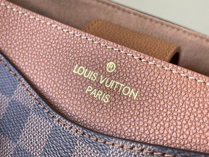 Louis Vuitton Riverside in Damier Ébène e Pelle di Vitello Ciliegia
