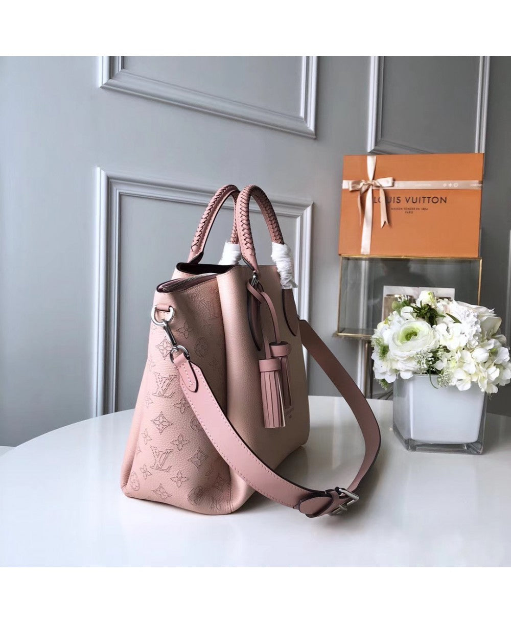 LV Borsa Haumea in Pelle Traforata Mahina - Rosa Magnolia